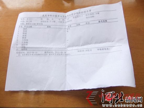 孩子的化驗單 孩子的化驗單